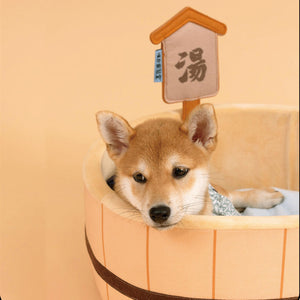 Japanese Plush Bathtub Basket Cat Dog Bed-Kawaii Dream