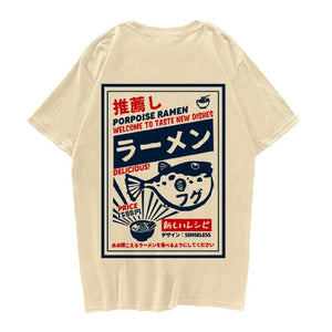 Japanese Puffer Fish Ramen Noodles Unisex Tee-Kawaii Dream