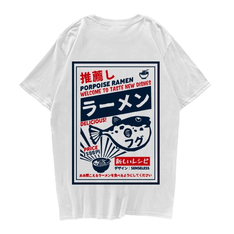 Japanese Puffer Fish Ramen Noodles Unisex Tee-Kawaii Dream