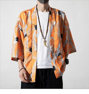 Japanese Royal Cranes Kimono-Kawaii Dream