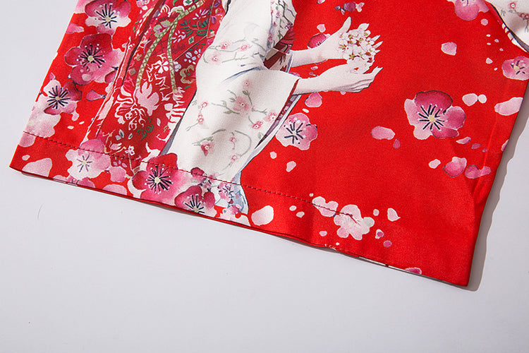 Japanese Sakura Cherry Blossom Print Kimono-Kawaii Dream