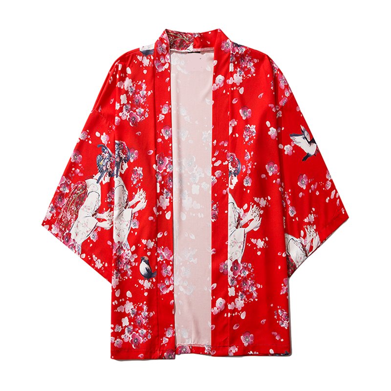 Japanese Sakura Cherry Blossom Print Kimono-Kawaii Dream