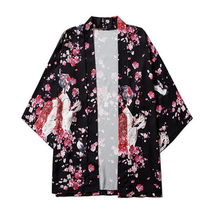 Japanese Sakura Cherry Blossom Print Kimono-Kawaii Dream