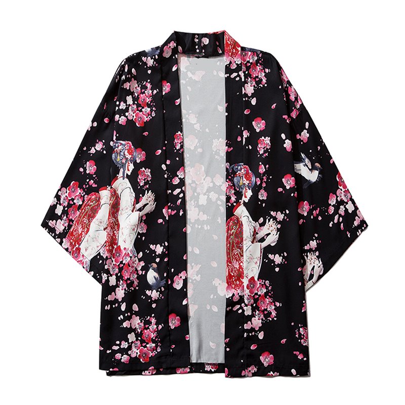 Japanese Sakura Cherry Blossom Print Kimono-Kawaii Dream