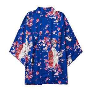 Japanese Sakura Cherry Blossom Print Kimono-Kawaii Dream
