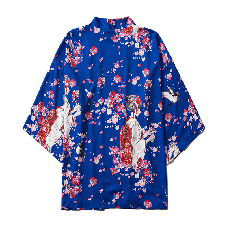 Japanese Sakura Cherry Blossom Print Kimono-Kawaii Dream