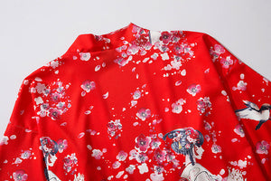 Japanese Sakura Cherry Blossom Print Kimono-Kawaii Dream