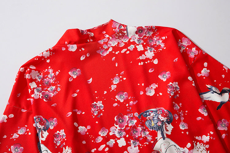 Japanese Sakura Cherry Blossom Print Kimono-Kawaii Dream
