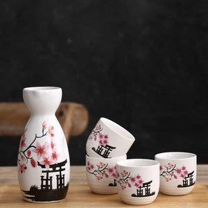 Japanese Sakura Cherry Ceramic Sake Set-Kawaii Dream