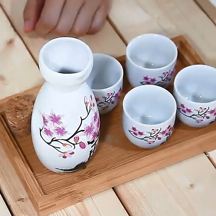 Japanese Sakura Cherry Ceramic Sake Set-Kawaii Dream