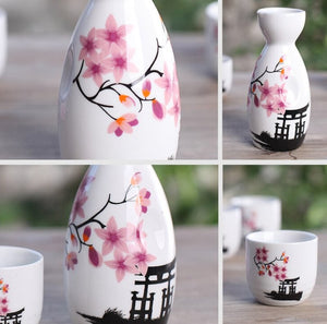 Japanese Sakura Cherry Ceramic Sake Set-Kawaii Dream