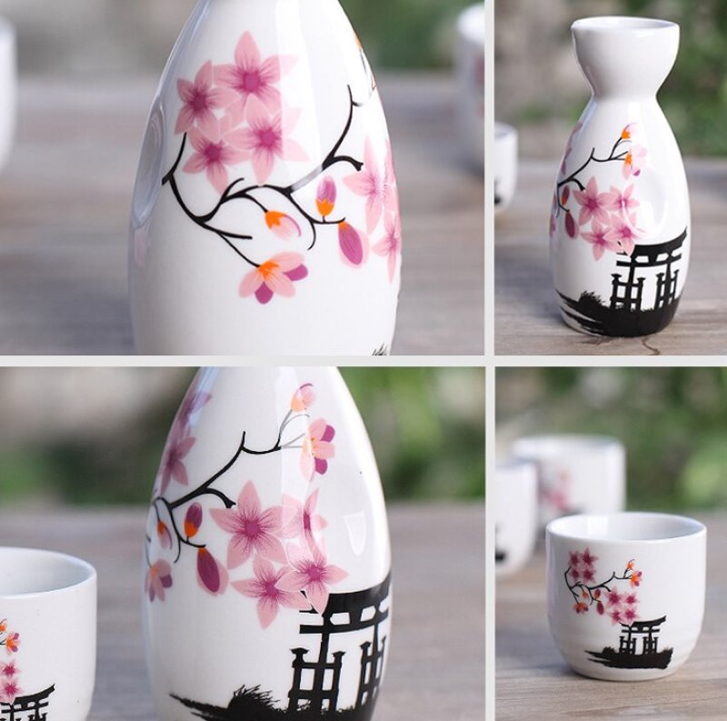 Japanese Sakura Cherry Ceramic Sake Set-Kawaii Dream