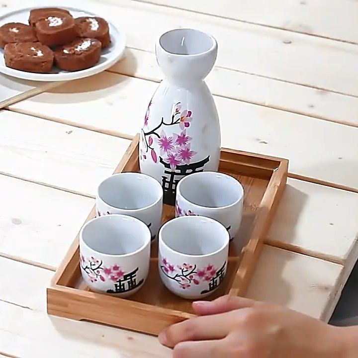 Japanese Sakura Cherry Ceramic Sake Set-Kawaii Dream