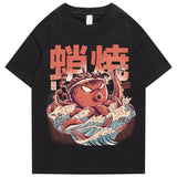 Japanese Takoyaki Octopus Wave Unisex Tee-Kawaii Dream