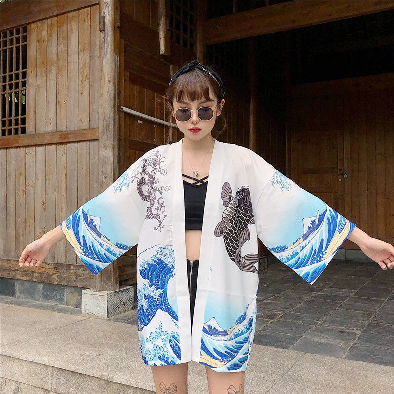 Japanese Women Kimono Day and Night Koi-Kawaii Dream