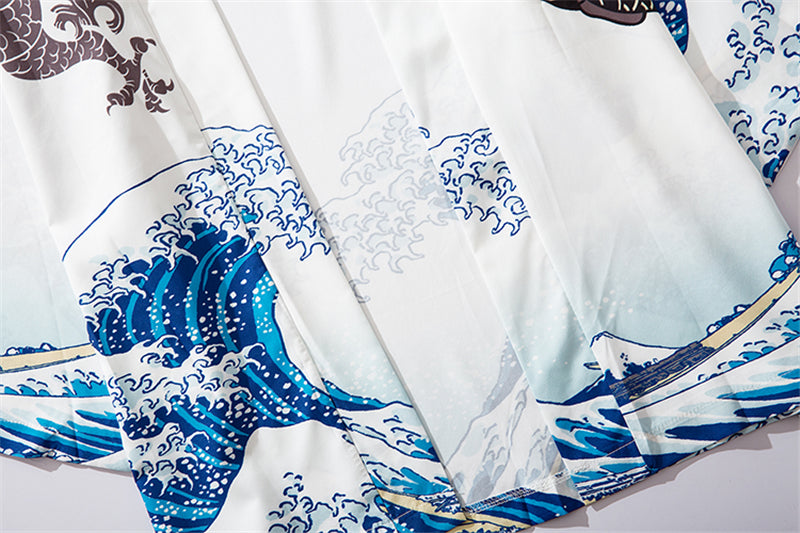Japanese Women Kimono Great Waves-Kawaii Dream