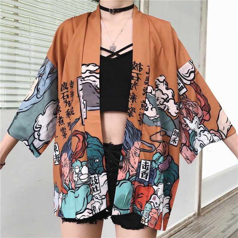 Japanese Women Kimono Mystic World-Kawaii Dream