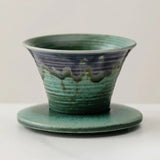 Japanese-theme Ceramic Kiln Cone-Shaped 100ml Tea Cup with Plate-Kawaii Dream