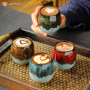 Japanese-theme Ceramic Kiln Round 80ml Tea Cup-Kawaii Dream