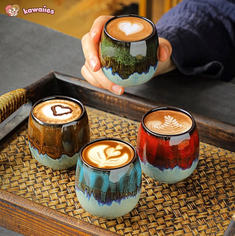 Japanese-theme Ceramic Kiln Round 80ml Tea Cup-Kawaii Dream