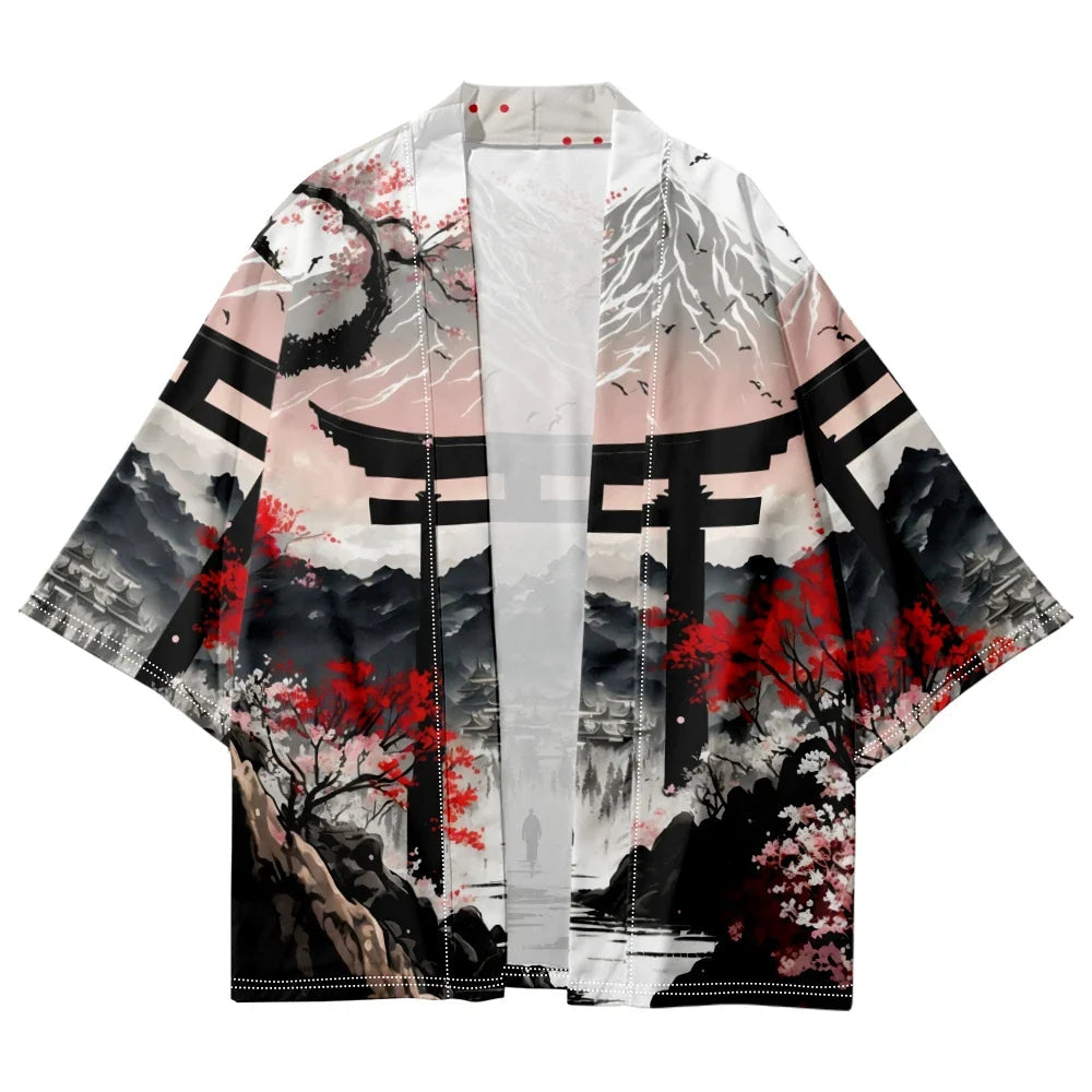 Japanese-theme Dawn Shrine Unisex Kimono-Kawaii Dream