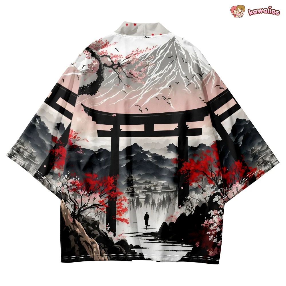 Japanese-theme Dawn Shrine Unisex Kimono-Kawaii Dream