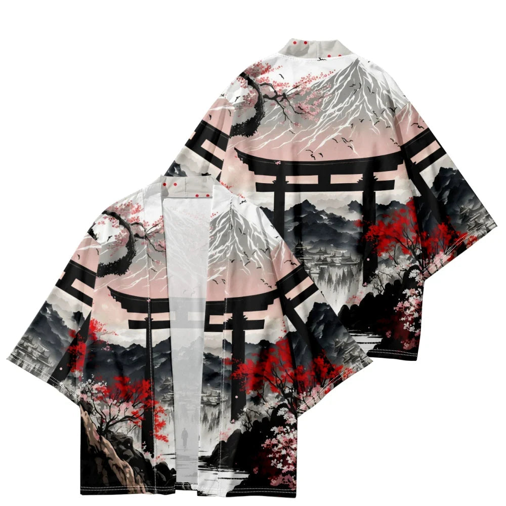 Japanese-theme Dawn Shrine Unisex Kimono-Kawaii Dream