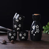 Japanese-theme Sakura Blossom Ceramic Sake Set 5-Piece Cup Collection 2-Kawaii Dream
