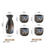 Japanese-theme Stone Ceramic Sake Set 5-Piece Cup Collection-Kawaii Dream