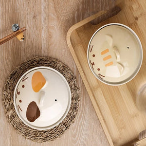 Japanese-themed Ceramic Cat Bowls-Kawaii Dream