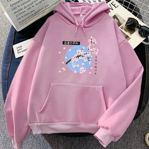 Japanese-themed Cherry Blossom Blue Sky Unisex Hoodie-Kawaii Dream