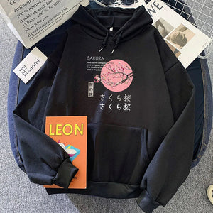 Japanese-themed Cherry Blossom Pink Sun Unisex Hoodie-Kawaii Dream
