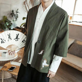 Japanese-themed Couple Crane Men's Yukata Kimono Jacket-Kawaii Dream