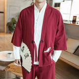 Japanese-themed Couple Crane Men's Yukata Kimono Jacket-Kawaii Dream