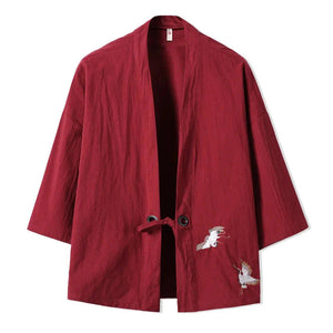 Japanese-themed Couple Crane Men's Yukata Kimono Jacket-Kawaii Dream