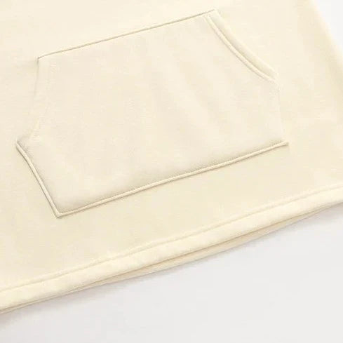 Japanese-themed Cream Pink Sakura Two-Tone Hoodie-Kawaii Dream