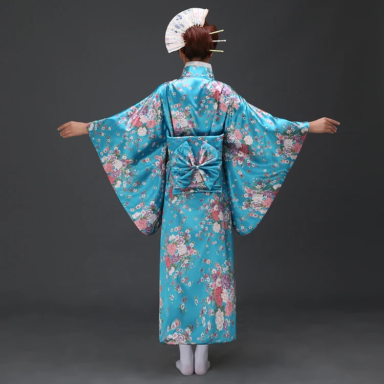 Japanese-themed Elegant Sakura Floral Long Women's Kimonos-Kawaii Dream