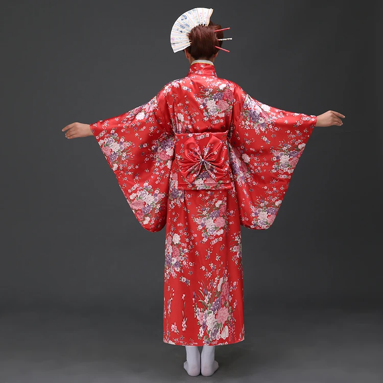 Japanese-themed Elegant Sakura Floral Long Women's Kimonos-Kawaii Dream