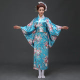 Japanese-themed Elegant Sakura Floral Long Women's Kimonos-Kawaii Dream
