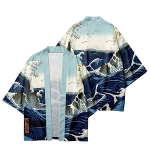 Japanese-themed Great Wave off Kanagawa Unisex Kimono-Kawaii Dream
