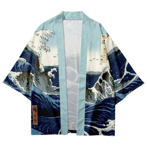 Japanese-themed Great Wave off Kanagawa Unisex Kimono-Kawaii Dream