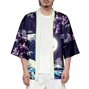 Japanese-themed Great Wave off Kanagawa Unisex Kimonos-Kawaii Dream
