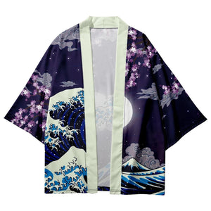 Japanese-themed Great Wave off Kanagawa Unisex Kimonos-Kawaii Dream