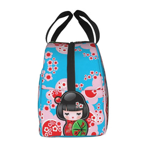Japanese-themed Keiko Kokeshi Doll Insulated Lunch Bag Collection-Kawaii Dream