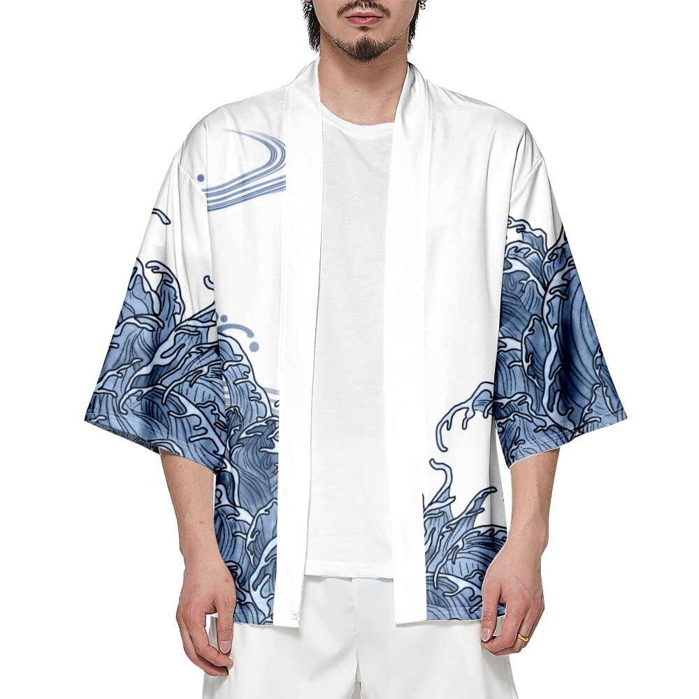 Japanese-themed Koi Fish Sun Wave Unisex Kimono-Kawaii Dream