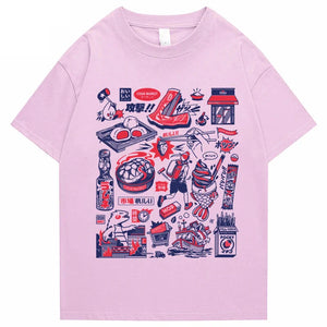Japanese-themed Oishi Market Illustration Unisex Tee-Kawaii Dream
