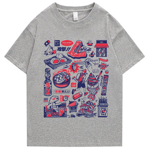 Japanese-themed Oishi Market Illustration Unisex Tee-Kawaii Dream