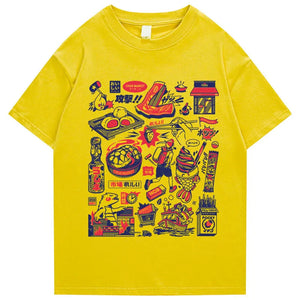 Japanese-themed Oishi Market Illustration Unisex Tee-Kawaii Dream