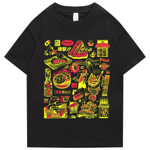 Japanese-themed Oishi Market Illustration Unisex Tee-Kawaii Dream