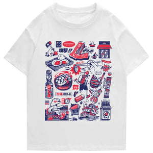 Japanese-themed Oishi Market Illustration Unisex Tee-Kawaii Dream